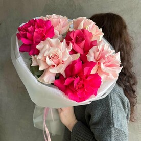7 💕ФРАНЦУЗСКИХ РОЗ В ОФОРМЛЕНИИ/ 7шт.