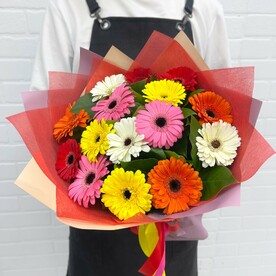 Герберы 15шт букет flowerstorg n795