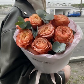 WOW🍑ПИОНОВИДНАЯ РОЗА КАХАЛА/ЭВКАЛИПТ