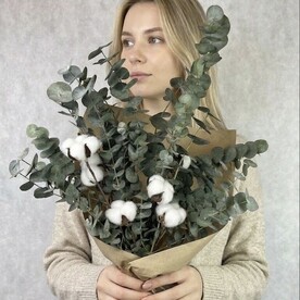 Эвкалипт, Хлопок, Крафт, Открытка, Подкормка для цветов