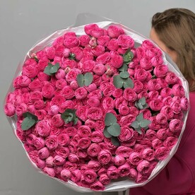 51 мини пион с эвкалиптом