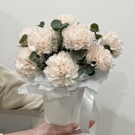 Диантус, Эвкалипт, Шляпная коробка, Оазис