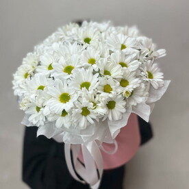 Шляпная коробка с ромашками
