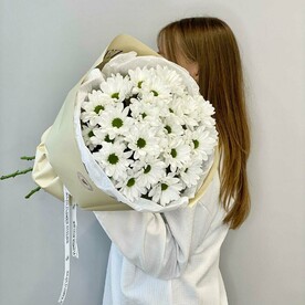 Монобукет из ромашек-хризантем