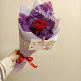 Букет-комплимент из красной розы