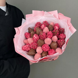 Букет клубники в шоколаде 36-38 ягод Raspberry