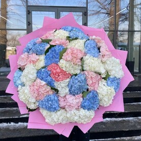 Букет из 35 гортензия