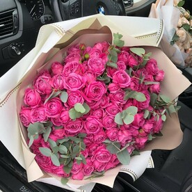 Роза мисти бабблс, Эвкалипт, Дизайнерская упаковка