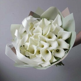 Букет из белых и лимонных калл (29 калл)😍