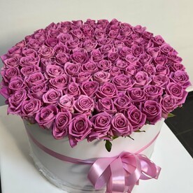 Коробка из 101 розовой розы