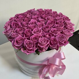 Коробка из 51 розовой розы