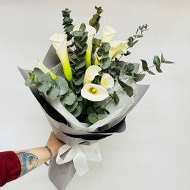 Калла, Эвкалипт, Дизайнерская упаковка