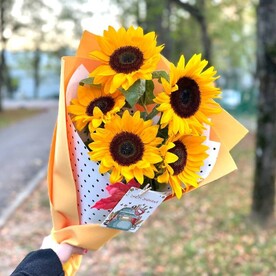 Букет подсолнухов на 1 сентября день знаний
