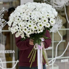 Букет из 11 кустовых хризантем Ромашка