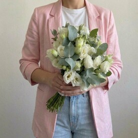 Свадебный букет из эустомы👰🏼‍♀️