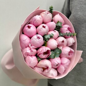 Пион, Эвкалипт, Дизайнерская упаковка