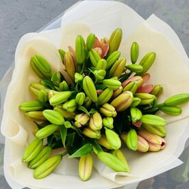 Лилия розовая, Дизайнерская упаковка, Открытка