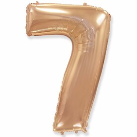 Шар цифра "7" Розовое золото