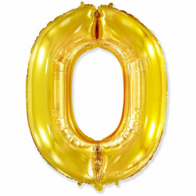 Шар цифра "0" Золото