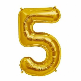 Шар цифра "5" Золото