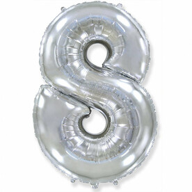 Шар цифра "8" Серебро