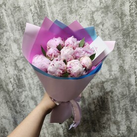 Букет из 9 пионов Сара Бернар