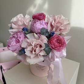 Коробка с шикарными пионами 🌸💝🩷