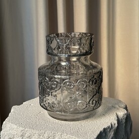 Ваза серая прозрачная