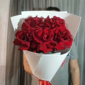 Французские красные розы Эквадор 5 шт