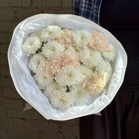 Диантус шт, Хризантема кустовая шт, Дизайнерская упаковка шт