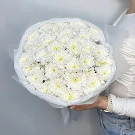 ⭐⭐⭐⭐⭐Букет "Феерия" 7 белых хризантем