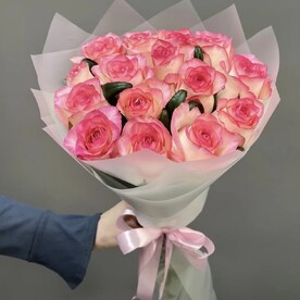⭐⭐⭐⭐⭐Букет "Флейта" 15 розовых роз