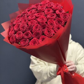 51 Роза красная 70 см 🌹