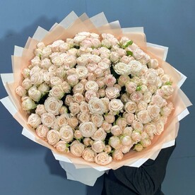 Роза кустовая пионовидная