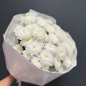 Букет из белых хризантем