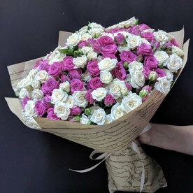Роза кустовая шт, Крафт бумага шт, шт