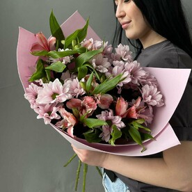 Букет с хризантемы