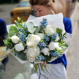 Пион, Оксипеталум, Эвкалипт, Упаковка