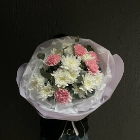 Диантус, Хризантема кустовая, Эвкалипт, Упаковка