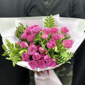 Роза кустовая, Фисташка, Стильная упаковка