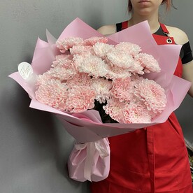 Букет коралловых хризантем
