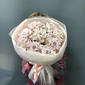 Моно букет с нежными французскими розами