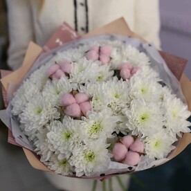 Моно из хризантемы с хлопком