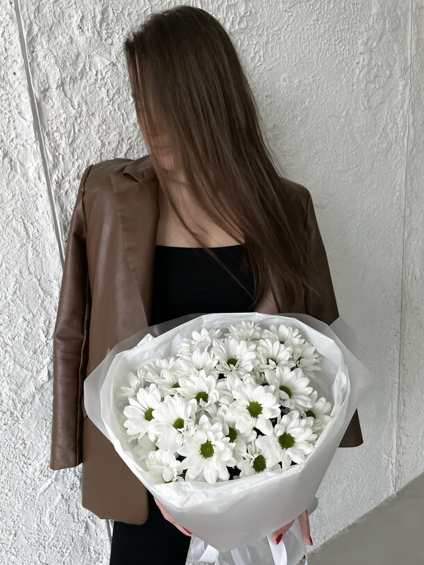 Букет цветов Ромашки/white за 2900₽ с доставкой в Москве от Monomi flowers на Flawery