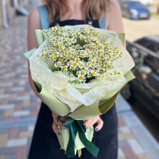 Букет цветов Матрикария х7 грин за 3168₽ с доставкой в Москве от Flora K на Flawery
