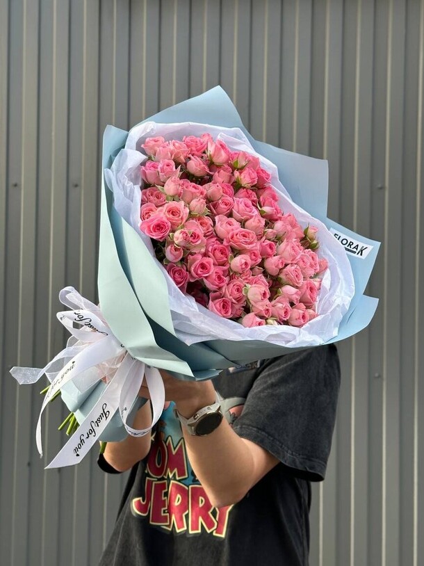 Букет цветов Пинк хеопс х25 за 9646₽ с доставкой в Москве от Flora K на Flawery