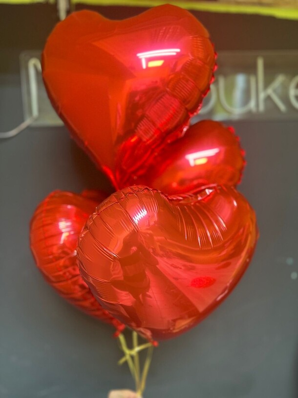 Сердце шары 4 шт за 2500₽ с доставкой в Москве от Mosbuketik Мосбукетик на Flawery
