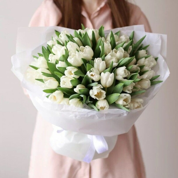 Букет цветов Супер букет 😍🥰 из 51 тюльпанов за 11180₽ с доставкой в Москве от FlowerPatio Цветочный патио на Flawery