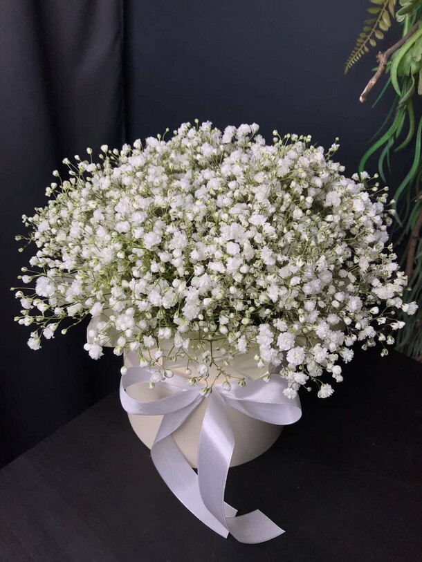Композиция с гипсофилой🌸, артикул F1107294 - 2400 рублей, доставка по ...