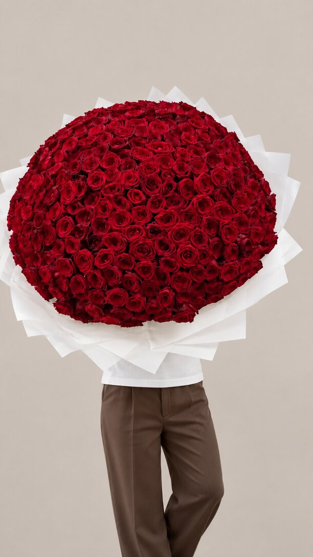 Букет цветов Премиум букет из красной розы, 301 шт., шикарный букет, flowers rose за 239000₽ с доставкой в Москве от Gflow.Shop на Flawery